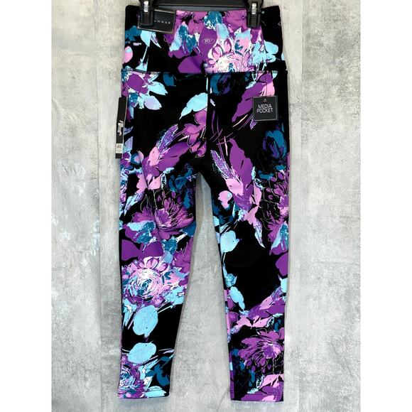 KAY UNGER Women's Blossom Bundle Black Printed High-Rise Pull-On Capri Leggings - Picture 2 of 11